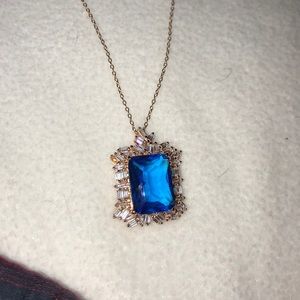 Blue topaz necklace